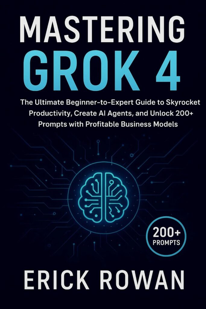MASTERING GROK 4 : The Ultimate Beginner-to-Expert Guide to Skyrocket Productivity, Create AI Agents, and Unlock 200+ Prompts with Profitable Business Models Kindle Edition